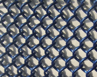 Blue Metal Mesh Drapery