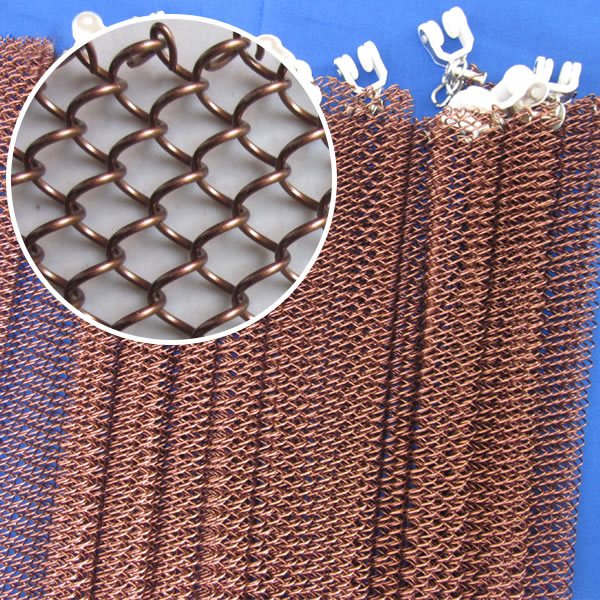 Architectural Coil Mesh Chain Curtains, S Fold or Straight Run