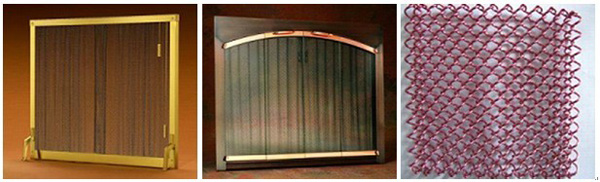 Metal Wire Mesh Curtains as Fireplace Mesh