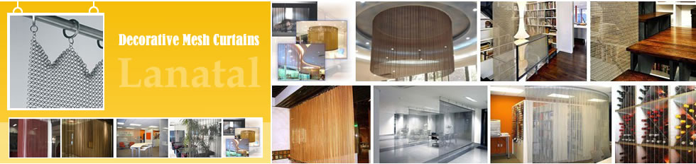 Knitted Wire Mesh Curtains, Ceilings, Facade for Architecture Design