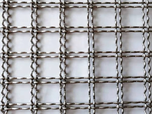 Crimped stainless steel woven wire mesh square pattern for architectural partition uses